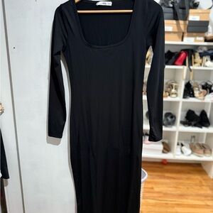Who What Wear Black Long Sleeve Dress